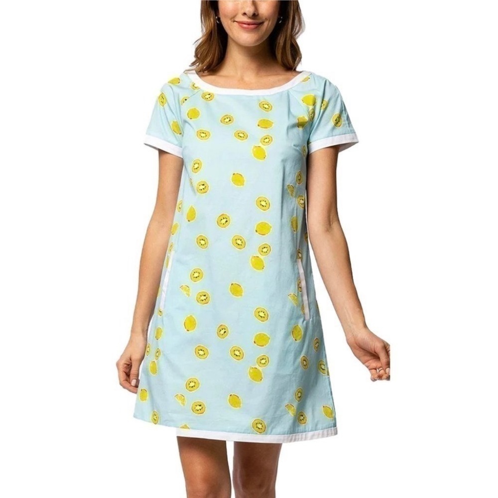 Tyler Boe Emily Cotton Kiwi Printed Dress 4